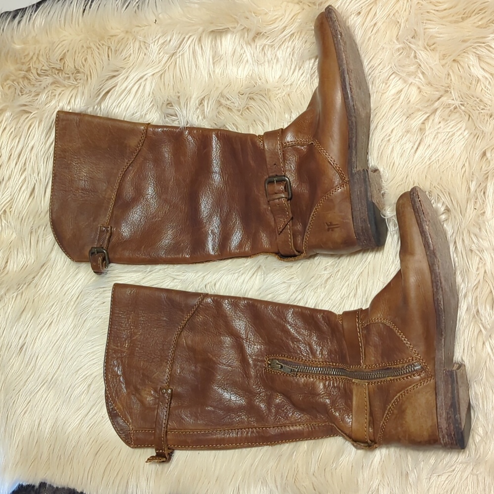 Brown Frye Phillip Riding boots size 7 1/2 size 7.5 - Picture 2 of 13